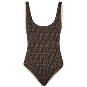 FENDI FF logo reversible swimsuit bodysuit